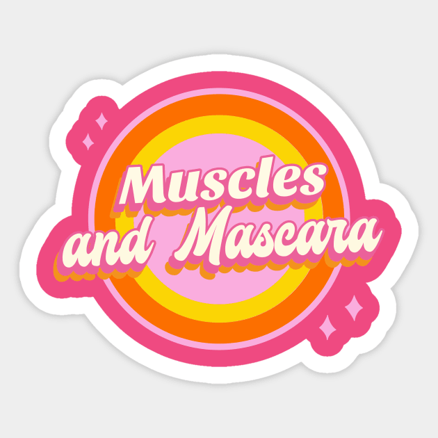 Muscles and Mascara Sticker by Witty Wear Studio